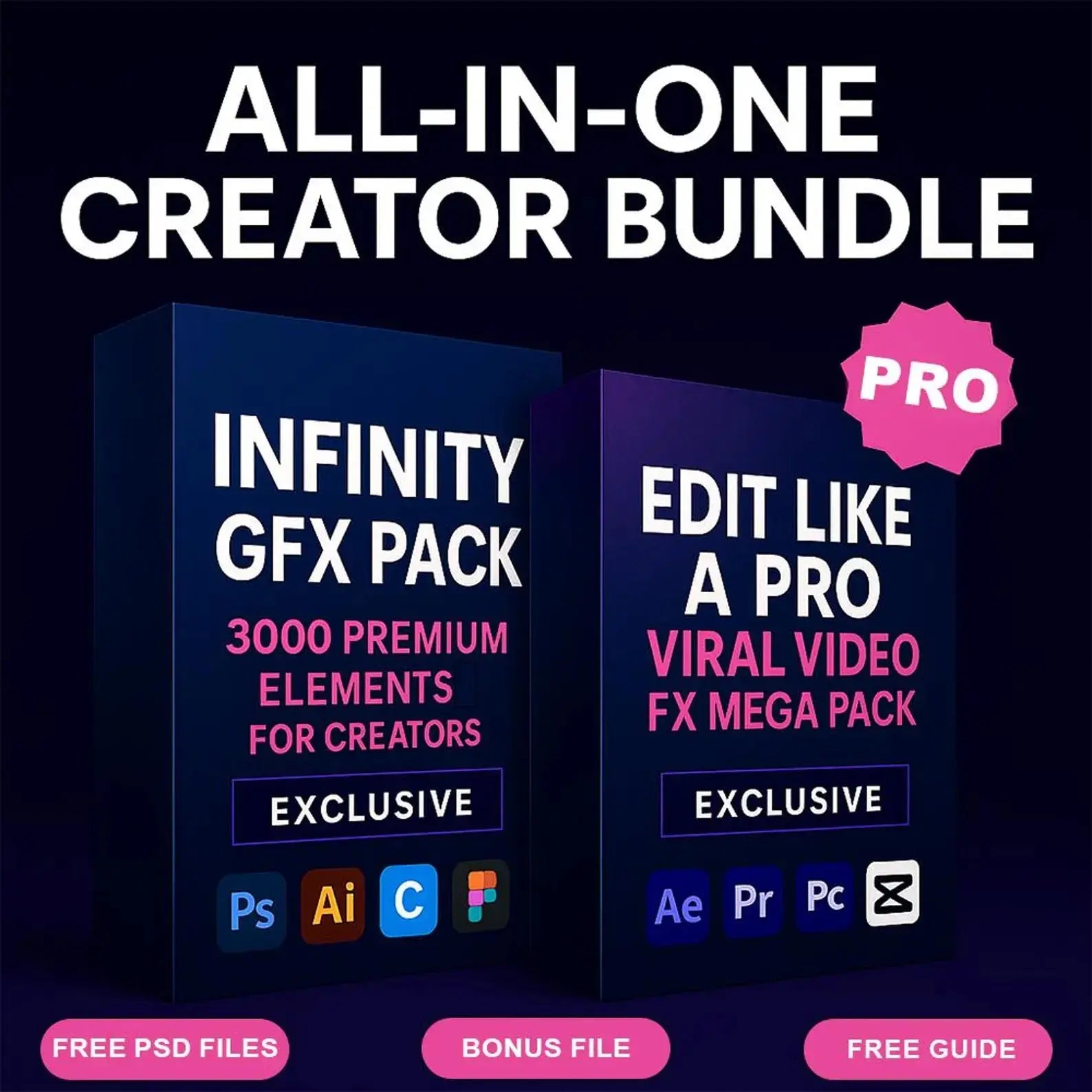 ALL in one video editing asssets bundle