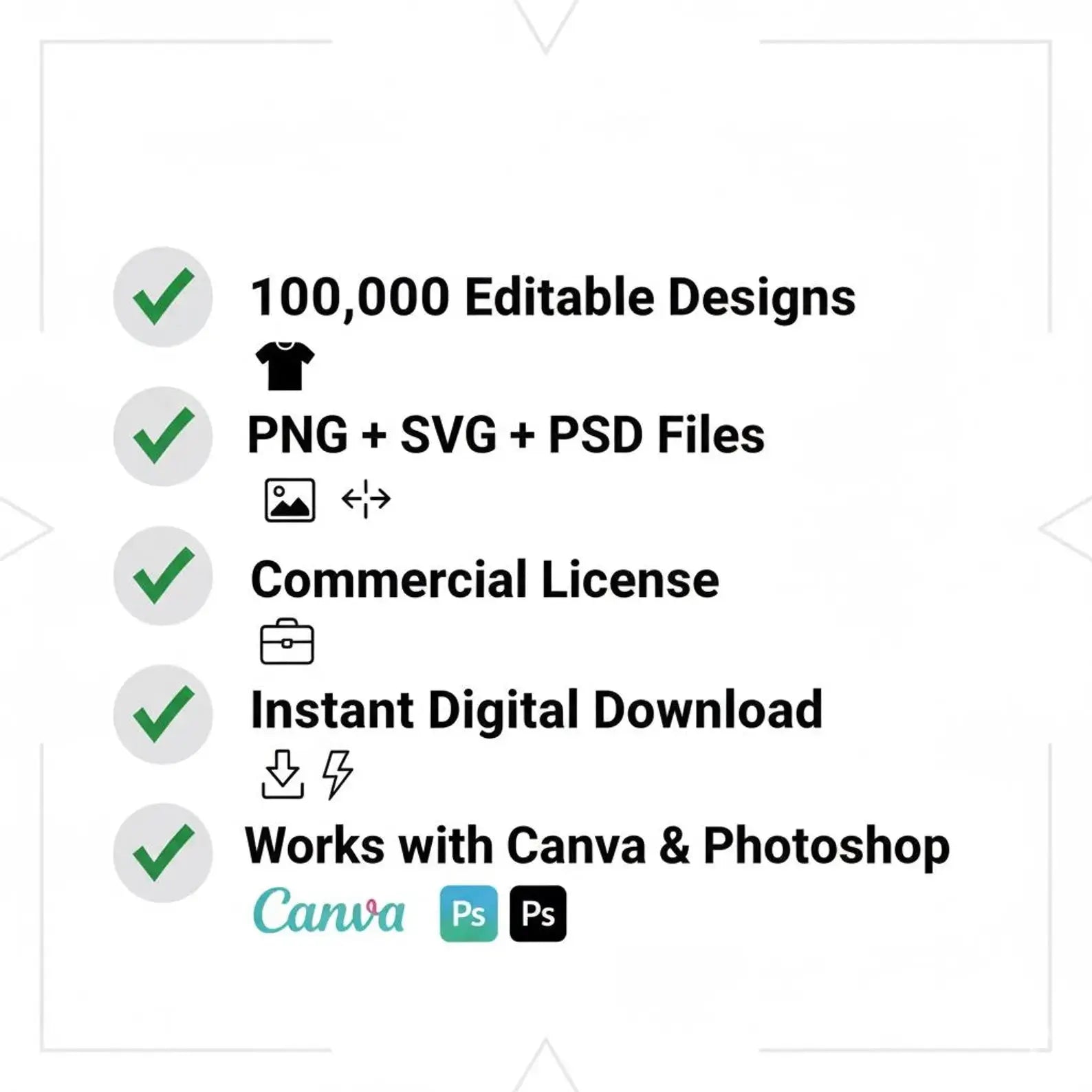 100,000+ T-SHIRT EDITABLE DESIGNS