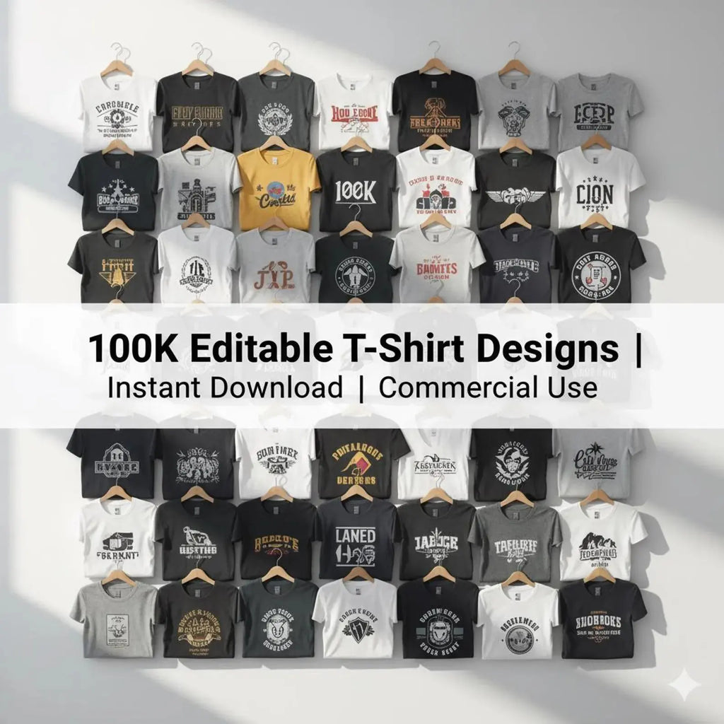 100,000+ T-SHIRT EDITABLE DESIGNS
